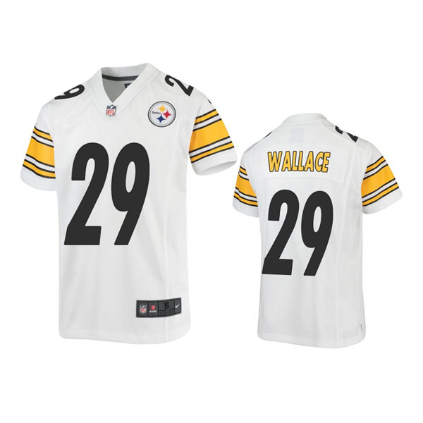  Youth Pittsburgh Steelers #29 Levi Wallace Nike White Limited Jersey 