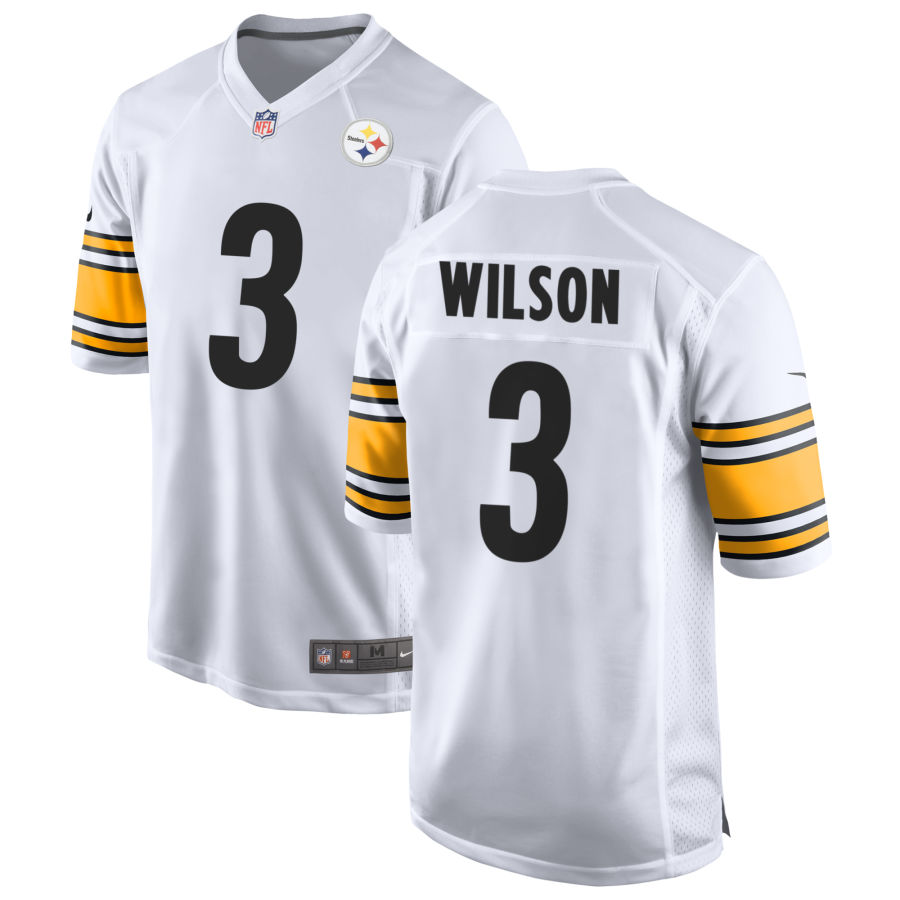  Youth Pittsburgh Steelers #3 Russell Wilson Nike White Limited Jersey 