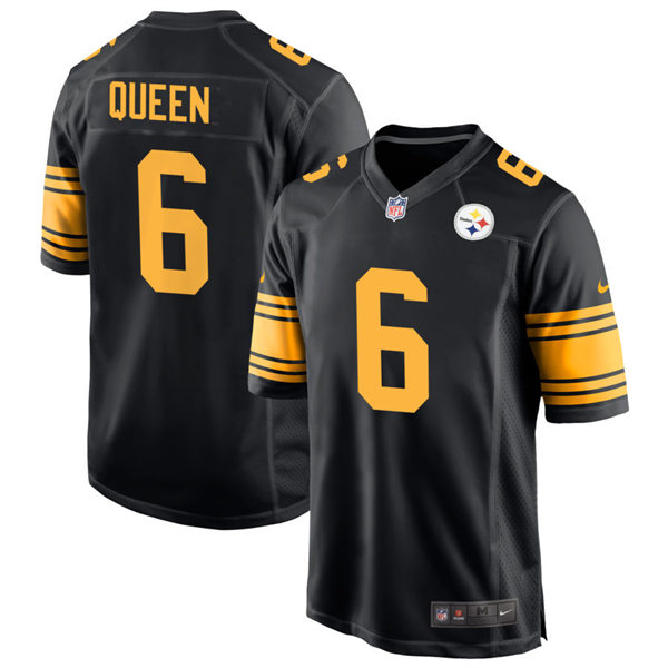  Youth Pittsburgh Steelers #6 Patrick Queen Nike Black Alternate 2 Limited Jersey 