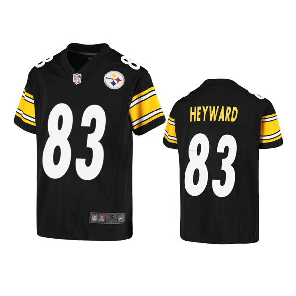  Youth Pittsburgh Steelers #83 Connor Heyward Nike Black Limited Jersey 