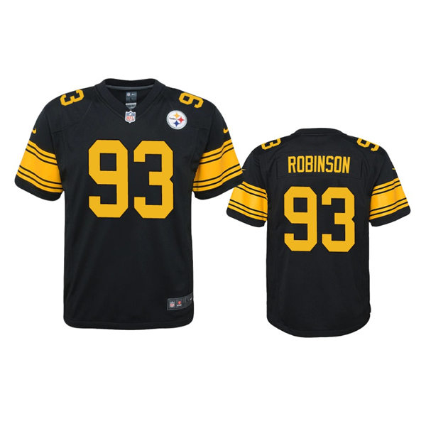  Youth Pittsburgh Steelers #93 Mark Robinson Nike Black Alternate 2 F.U.S.E. Limited Jersey 