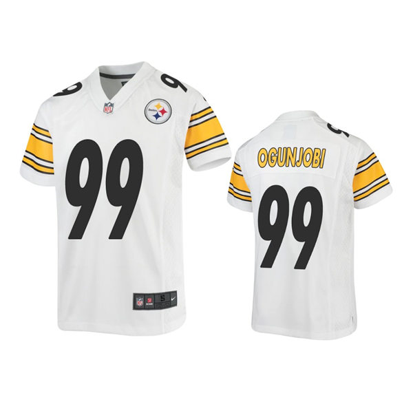  Youth Pittsburgh Steelers #99 Larry Ogunjobi Nike White Limited Jersey 