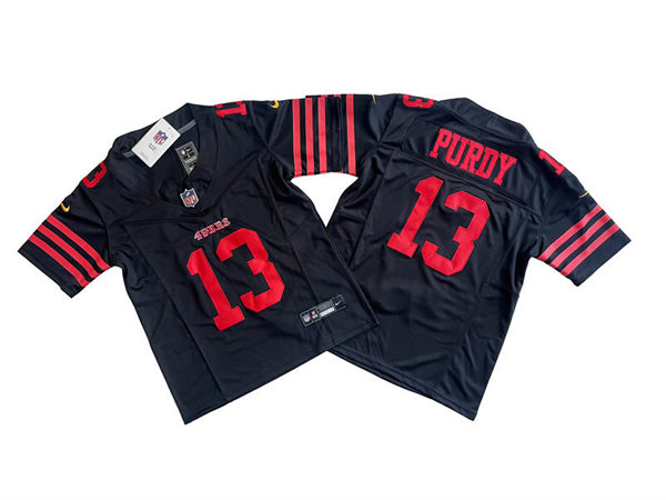  Youth San Francisco 49ers #13 Brock Purdy Nike Black Vapor F.U.S.E. Limited Jersey 