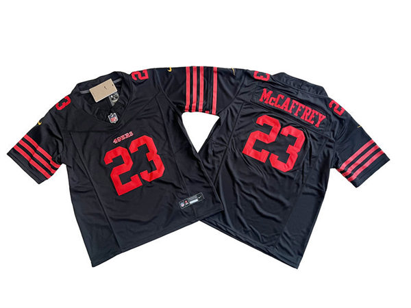  Youth San Francisco 49ers #23 Christian McCaffrey Nike Black Vapor F.U.S.E. Limited Jersey 