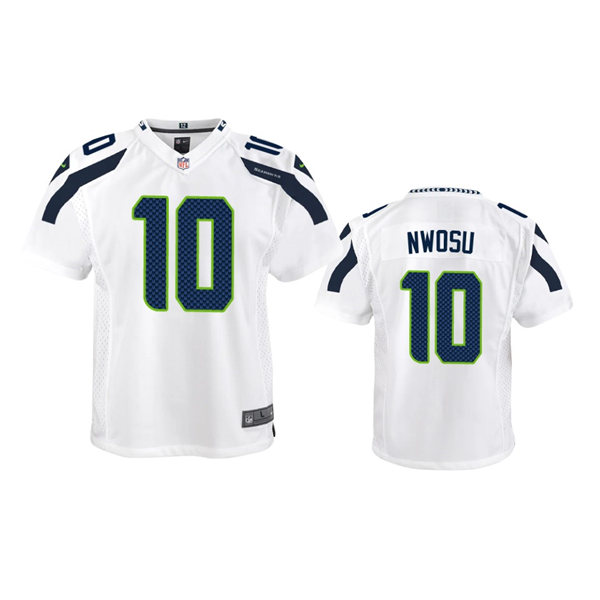  Youth Seattle Seahawks #10 Uchenna Nwosu   Nike White Vapor Limited Jersey 