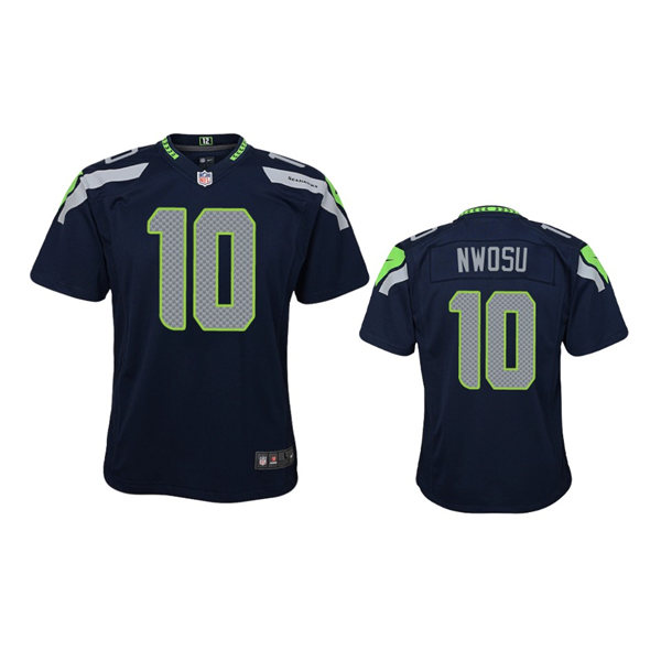  Youth Seattle Seahawks #10 Uchenna Nwosu  Nike Navy Team Color Limited Jersey 