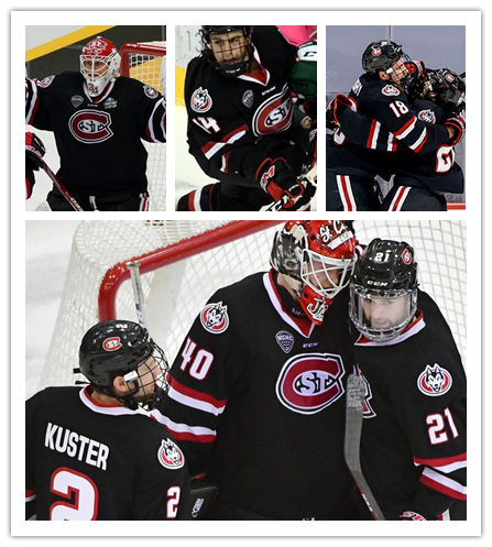  Youth St. Cloud State Huskies Custom Stitched CCM 2016 Black College Hockey Jersey