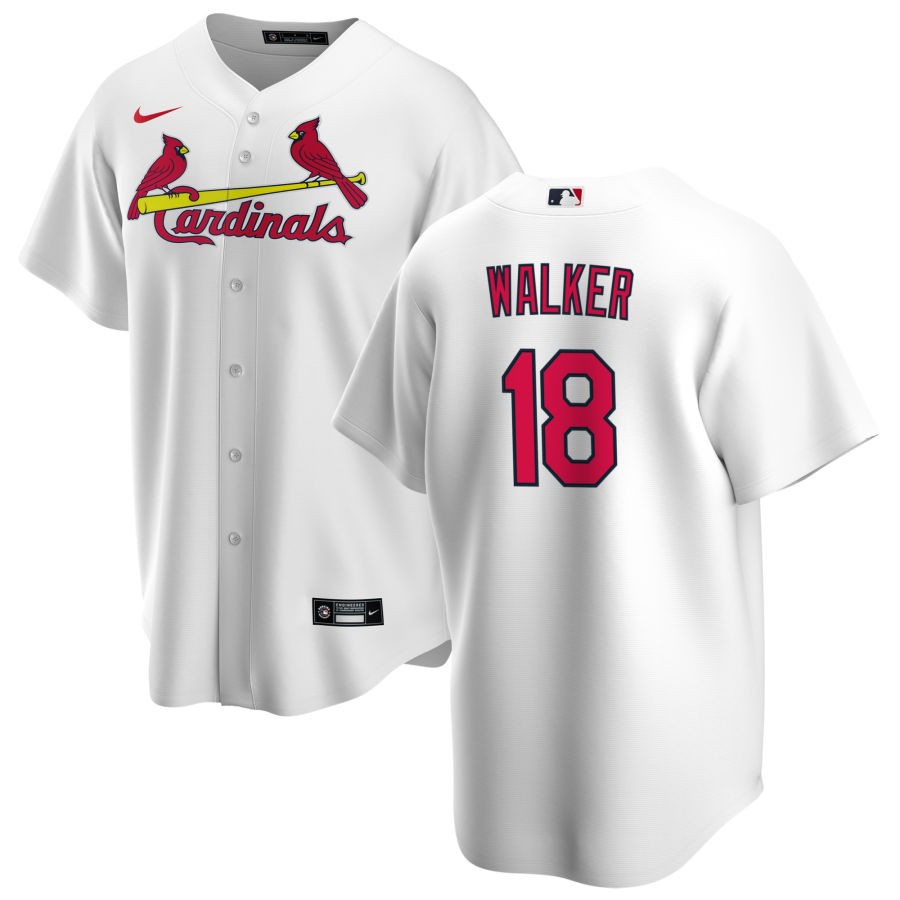  Youth St. Louis Cardinals #18 Jordan Walker Nike White Home CoolBase Jersey 