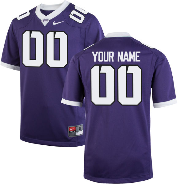  Youth TCU Horned Frogs Nike Purple Custom Replica Jersey 
