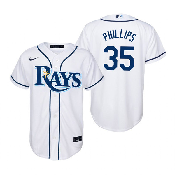  Youth Tampa Bay Rays #35 Brett Phillips Nike White Home Jersey 