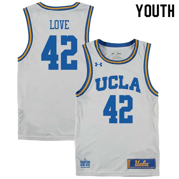  Youth UCLA Bruins #42 Kevin Love White Under Armour College Basketball Jersey