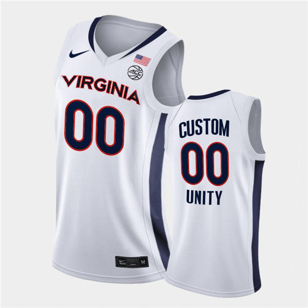  Youth Virginia Cavaliers Custom Kihei Clark Jabri Abdur-Rahim Reece Beekman Sam Hauser Trey Murphy III Jay Huff Nike 2020 White Basketball Jersey 