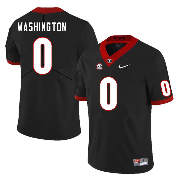 Mens Georgia Bulldogs #0 Darnell Washington Stitched Nike Black Foootball Jersey

