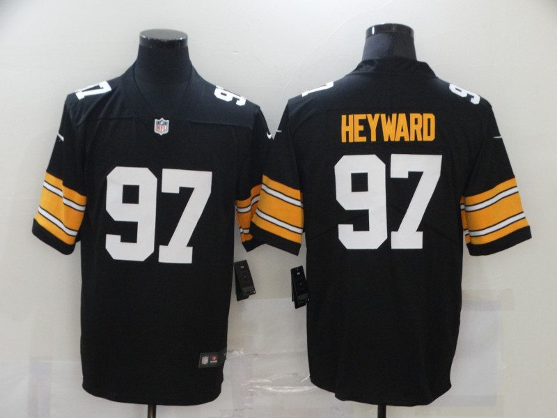 0000Men's Pittsburgh Steelers #97 Cameron Heyward Nike Black Big Number Alternate Limited Jersey