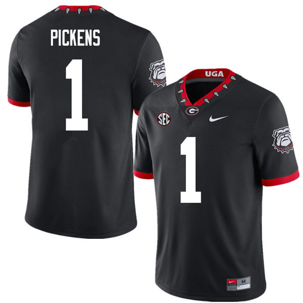 Mens Georgia Bulldogs #1 George Pickens Stitched Nike Black Foootball Jersey