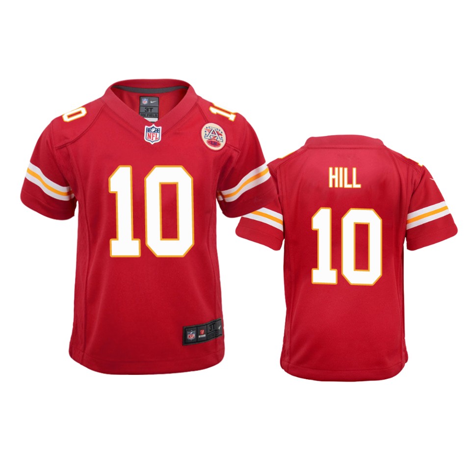 10 tyreek hill red game jersey