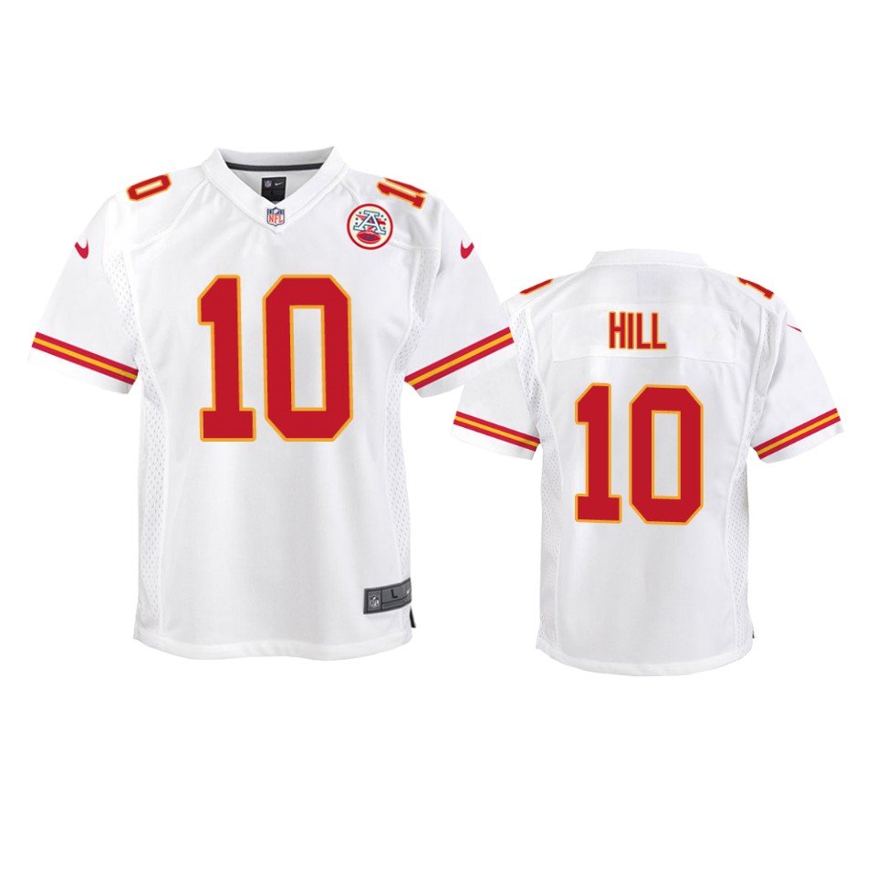 10 tyreek hill white game jersey
