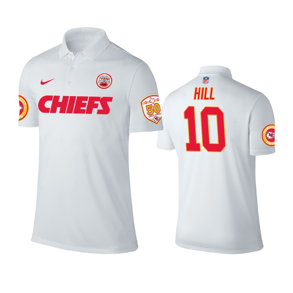 10 white tyreek hill polo