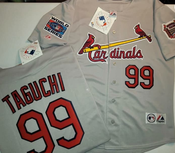 11025 St Louis Cardinals SO TAGUCHI 2006 World Series Baseball Jersey