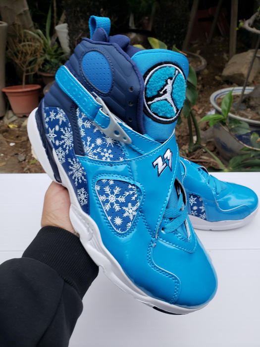 Nike Air Jordan 8 Retro Blue Snow Men Shoes
