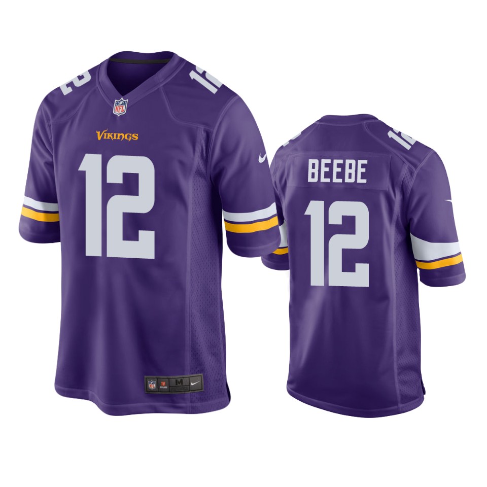 12 chad beebe purple game jersey