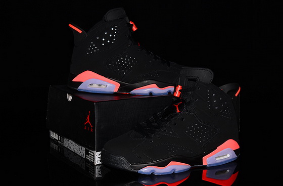 Air Jordan 6 Shoes 2015 Mens High With Seal 3M Reflective Black Pink