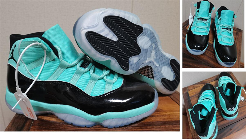 Air Jordan 11 Space Jam 2020 Men Shoes Cyan Black