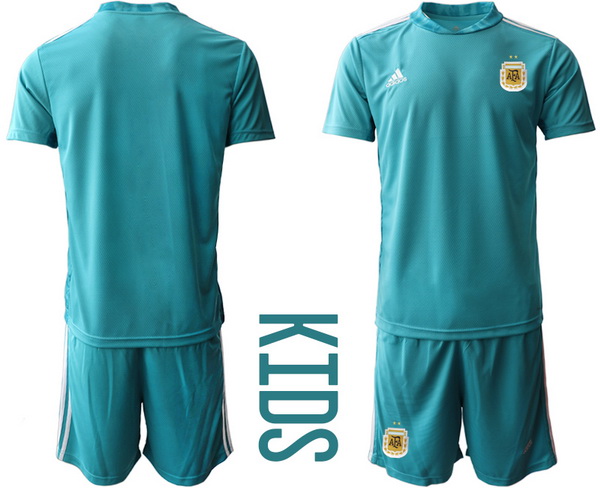 Kids Argentina Short Soccer Jerseys 007