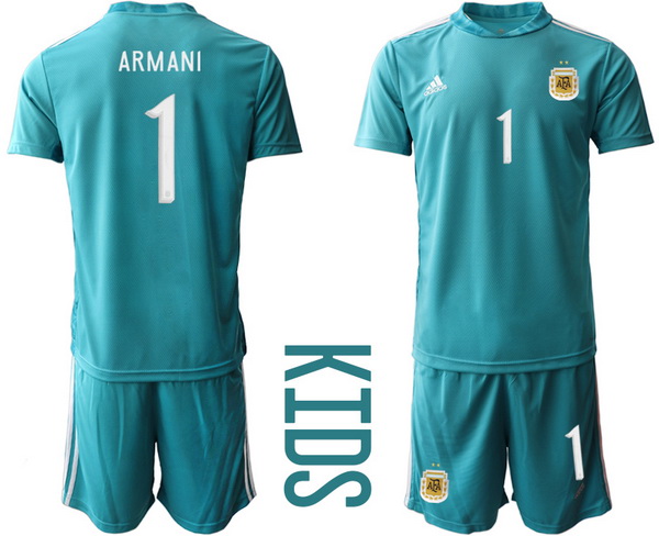 Kids Argentina Short Soccer Jerseys 008