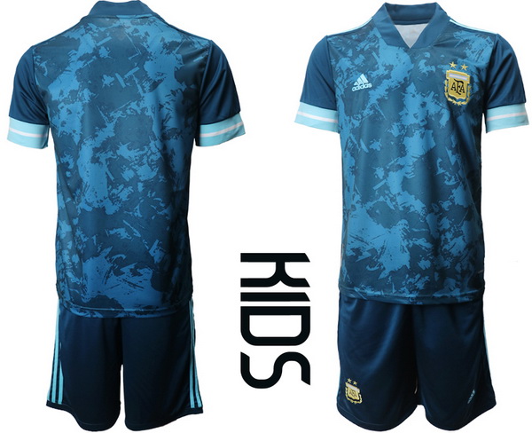 Kids Argentina Short Soccer Jerseys 011