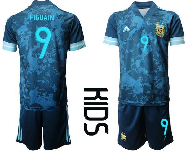 Kids Argentina Short Soccer Jerseys 013