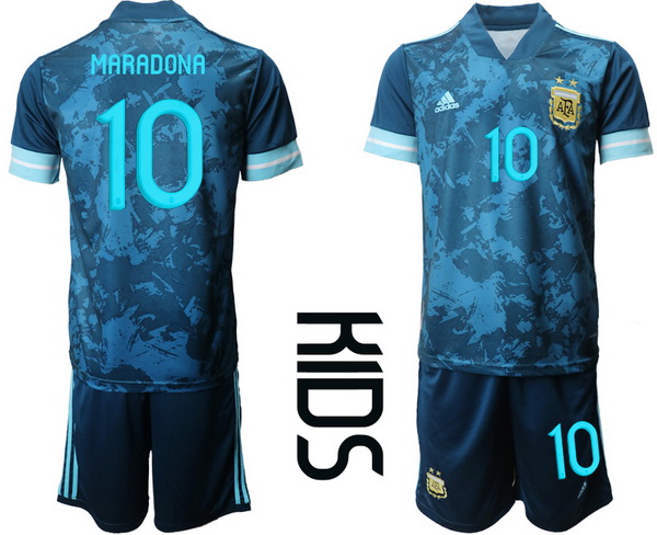 Kids Argentina Short Soccer Jerseys 014