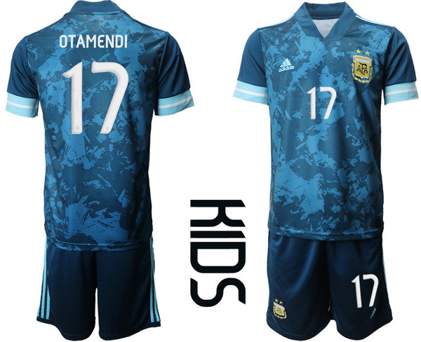 Kids Argentina Short Soccer Jerseys 017