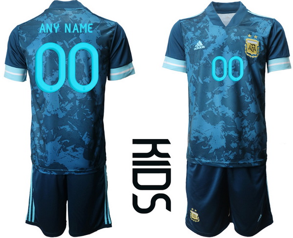 Kids Argentina Short Soccer Jerseys 018