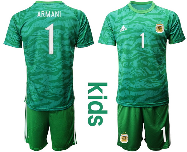 Kids Argentina Short Soccer Jerseys 020