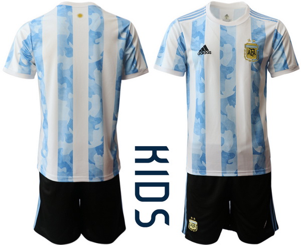 Kids Argentina Short Soccer Jerseys 023