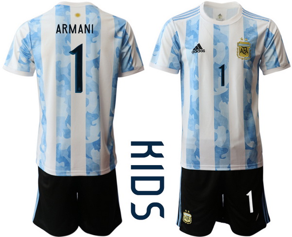 Kids Argentina Short Soccer Jerseys 024
