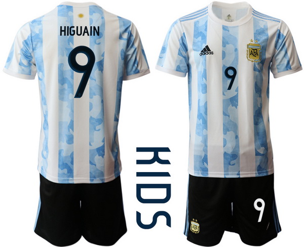 Kids Argentina Short Soccer Jerseys 026