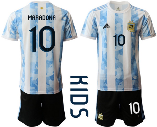 Kids Argentina Short Soccer Jerseys 027