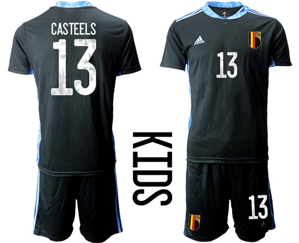 Kids Belgium Short Soccer Jerseys 005