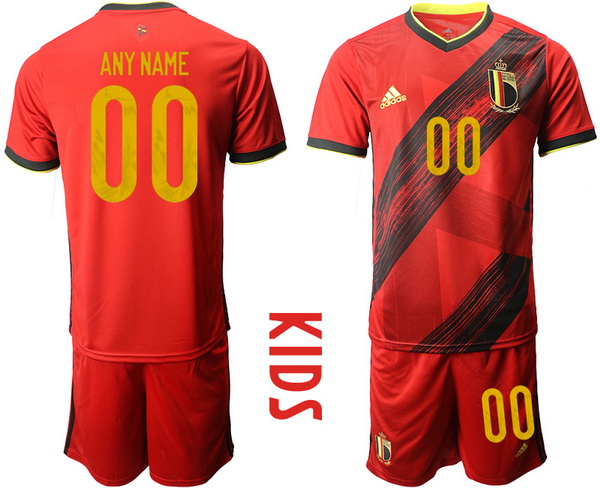 Kids Belgium Short Soccer Jerseys 030