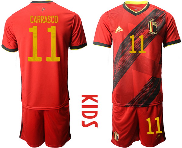 Kids Belgium Short Soccer Jerseys 033