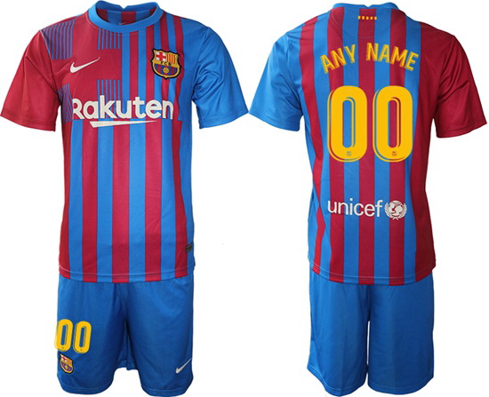 Men Barcelona Soccer Jersey 089 Customized
