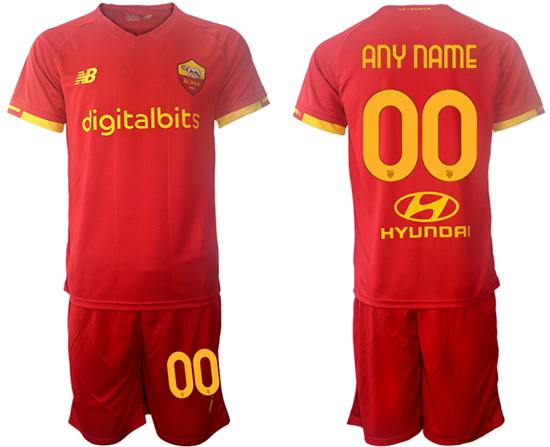 Men Roma Soccer Jerseys 002 Customized
