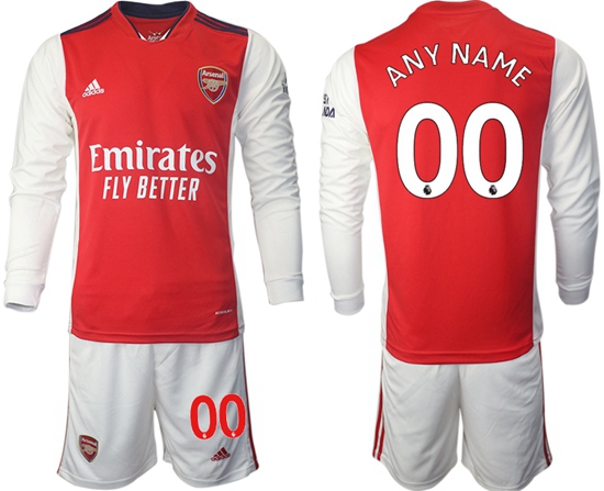 Men Arsenal Long Sleeve Soccer Jerseys 500 Customized