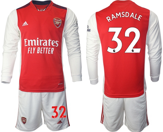 Men Arsenal Long Sleeve Soccer Jerseys 502