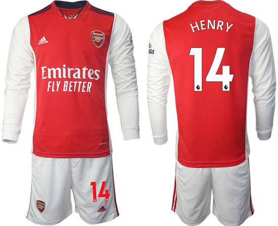 Men Arsenal Long Sleeve Soccer Jerseys 506