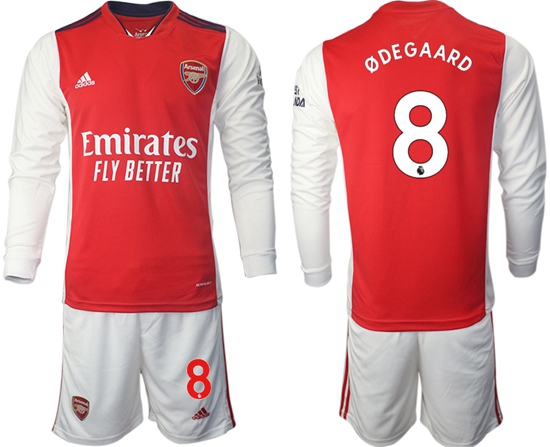 Men Arsenal Long Sleeve Soccer Jerseys 509