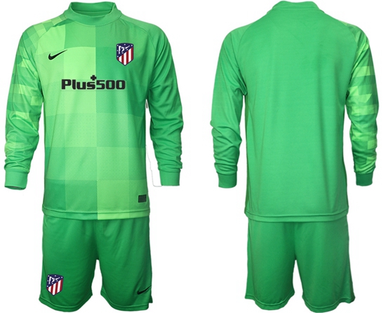 Men Atletico de Madrid Long Sleeve Soccer Jerseys 501