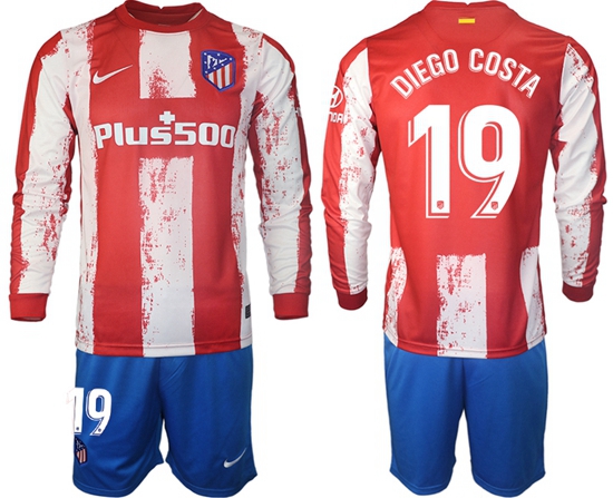 Men Atletico de Madrid Long Sleeve Soccer Jerseys 509